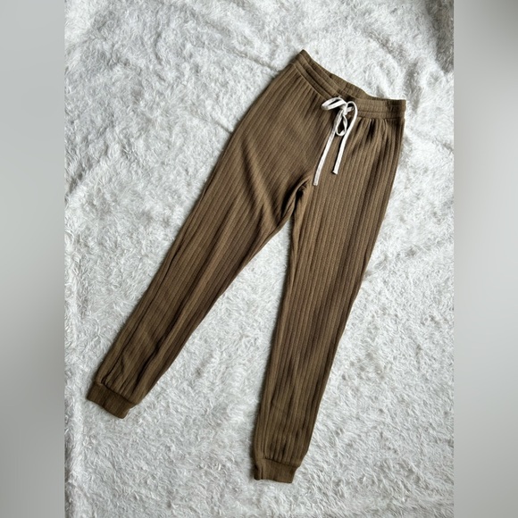 O’Neill Olive Green Ribbed Knit Joggers Size XS - Picture 1 of 9